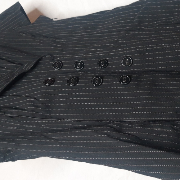 Pinstripe Le Chateau Dress with Flair bottom - Picture 2 of 5